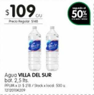 Jumbo Agua villa del sur 2.25lt oferta