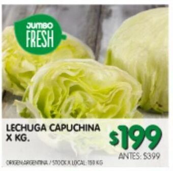 Jumbo Lechuga capuchina kg oferta