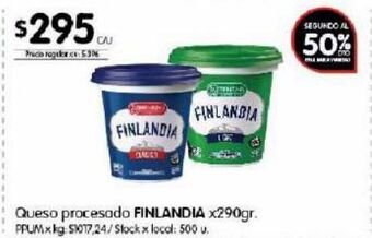 Disco Queso procesado finlandia x 290g oferta