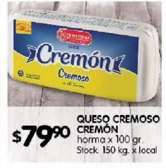 Disco Queso cremoso cremón x 100g oferta