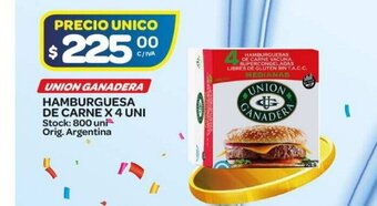 Carrefour Maxi Union Ganadera Hamburguesa De Carne x 4 Uni oferta