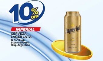 Carrefour Maxi Imperial Cerveza Lager Lata x 473cc oferta