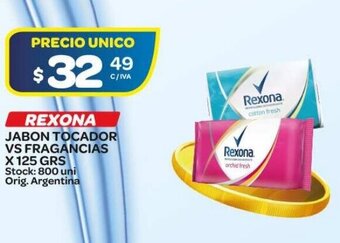 Carrefour Maxi Rexona Jabon Tocador vs Fragancias x 125grs oferta