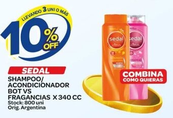 Carrefour Maxi Sedal Shampoo/Acondicionador Bot vs Fragancias x 340cc oferta