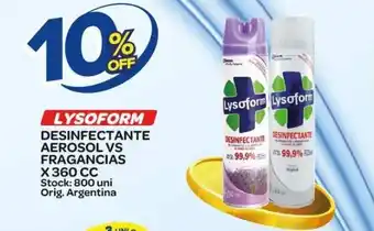 Carrefour Maxi Lysoform Desinfectante Aerosol vs Fragancias x 360cc oferta