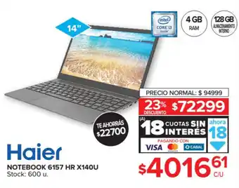 Carrefour Haier Notebook 6157 HR X14OU oferta
