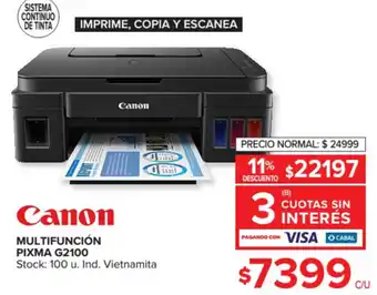 Carrefour Canon Multifunción Pixma G2100 oferta