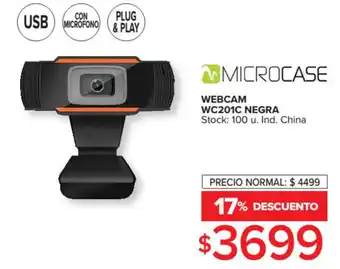 Carrefour Microcase Webcam WC201C Negra oferta