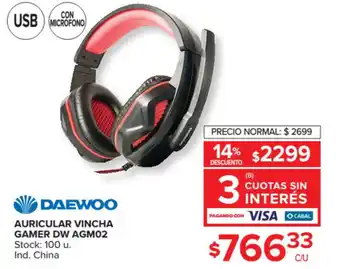 Carrefour Daewoo Auricular Vincha Gamer DW AGM02 oferta