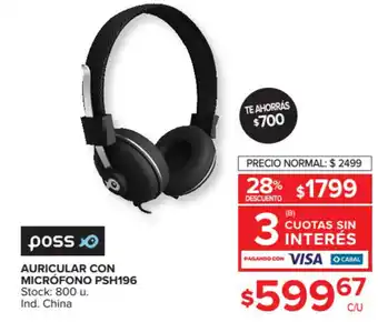 Carrefour Auricular Con Micrófono PSH196 oferta