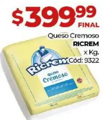 Diarco Ricrem Queso Cremoso x kg oferta