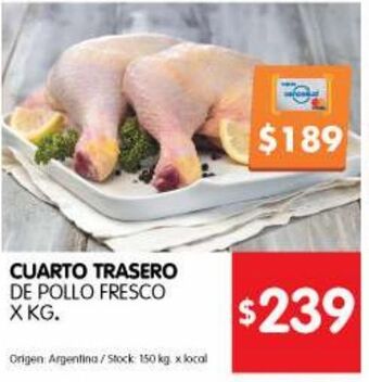 Disco Cuarto trasero de pollo x kg oferta