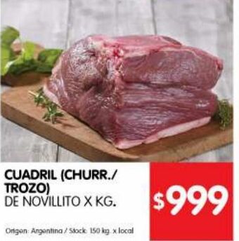 Disco Cuadril de novillito x kg oferta