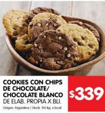 Disco Cookies con chips de chocolate oferta