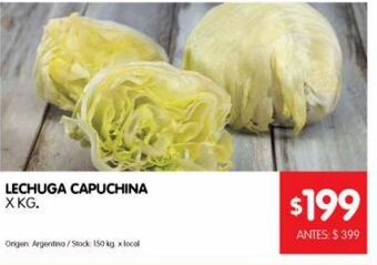 Disco Lechuga capuchina x kg oferta