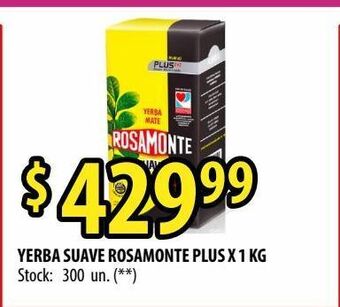 Punto Mayorista Yerba suave rosamonte x 1 kg oferta