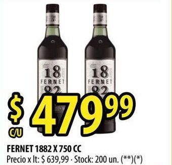 Punto Mayorista Fernet 1882 x 750 cc oferta