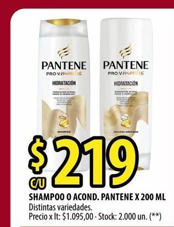Punto Mayorista Shampoo pantene x 200 ml oferta