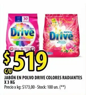 Punto Mayorista Jabón en polvo drive x 3 kg oferta