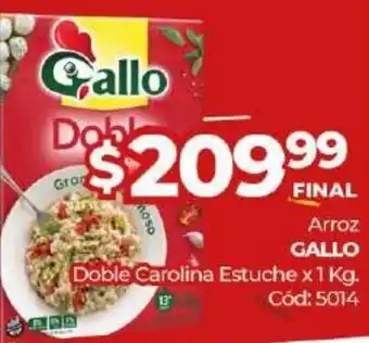 Diarco Gallo Arroz Doble Carolina Estuche x 1kg oferta