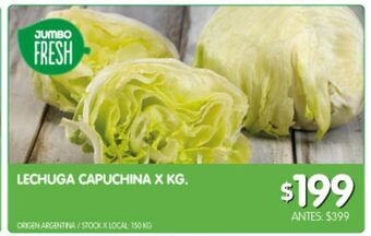 Jumbo Lechuga capuchina x kg oferta