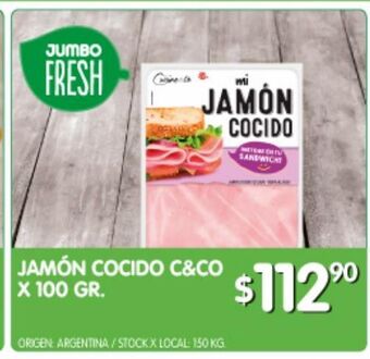 Jumbo Jamón cocido c&co x 100g oferta