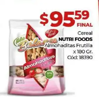 Diarco Nutri Foods Cereal Almohaditas Frutilla x 180gr. oferta