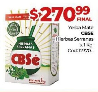 Diarco CBSE Yerba Mate Hierbas Serranas x 1kg oferta
