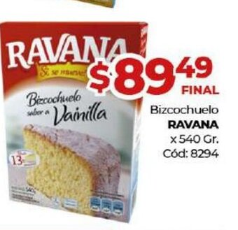 Diarco Ravana Bizcochuelo x 540gr oferta