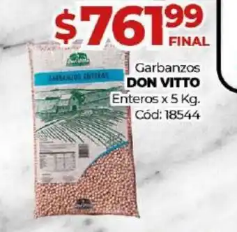 Diarco Don Vitto Garbanzos Enteras x 5kg oferta