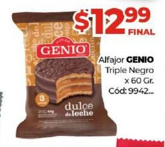 Diarco Genio Alfajor Triple Negro x 60gr oferta