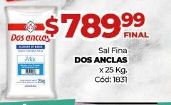 Diarco Dos Anclas Sal Fina x 25kg oferta