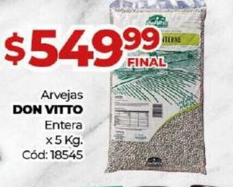Diarco Don Vitto Arvejas Entera x 5kg oferta