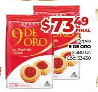 Diarco 9 Deo oro Pepas x 380gr oferta