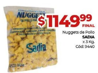 Diarco Sadia Nuggets de Pollo x 3kg oferta