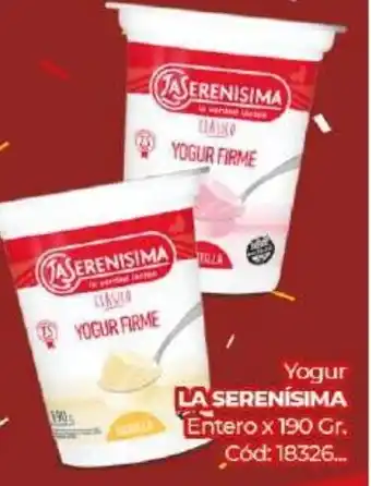 Diarco La Serenisima Yogur Entero x 190gr oferta