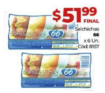 Diarco 66 Salchichas x 6un oferta