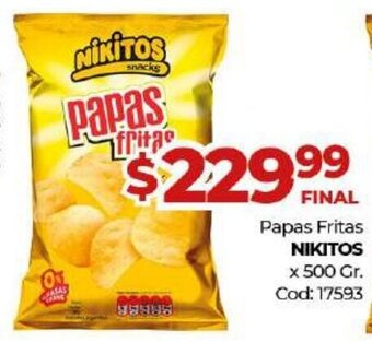 Diarco Nikitos Papas Fritas x 500gr oferta