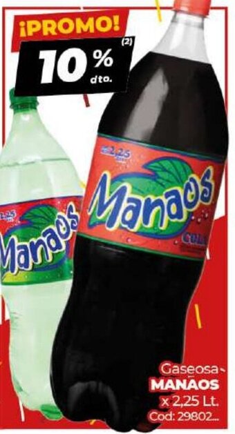 Diarco Manaos Gaseosa x 2.25lt oferta