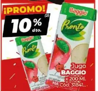 Diarco Baggio Jugo x 200ml oferta