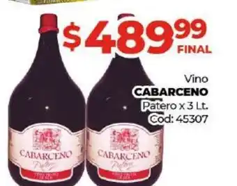 Diarco Cabarceno Vino Patero x 3lt oferta