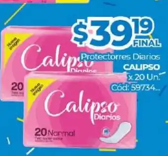 Diarco Calipso Protectorres Diarios x 20 un oferta