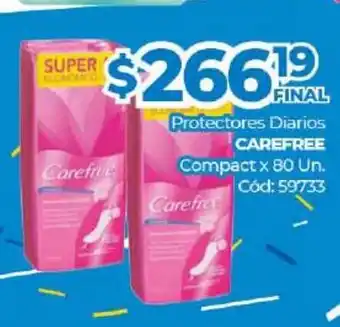 Diarco Carefree Protectores Diarios Compact x 80Un oferta