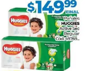 Diarco Huggies Pañales Active Sec Regular oferta