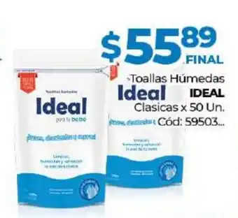 Diarco Ideal Toallas Húmedas Clasicas x 50Un oferta