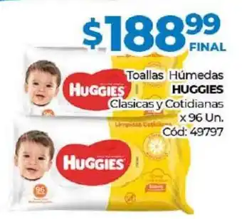 Diarco Huggies Toallas Húmedas Classicas y Cotidianas x 96 Un oferta