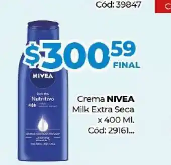 Diarco Nivea Crema Milk Extra Seca x 400ml oferta