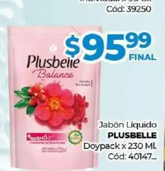 Diarco Plusbelle Jabón liquido Doypack x 230ml oferta