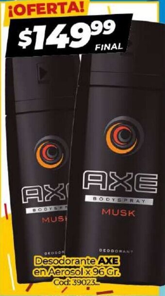 Diarco Axe Desodorante en Aerosol x 96gr oferta