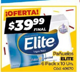 Diarco Elite Pañuelos 6 Pack x 10 Un oferta